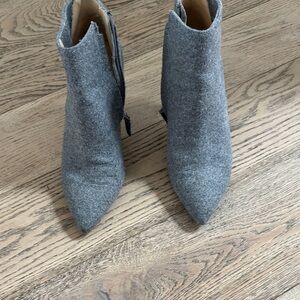 Nine West Gray Felt Women's Ankle Boots